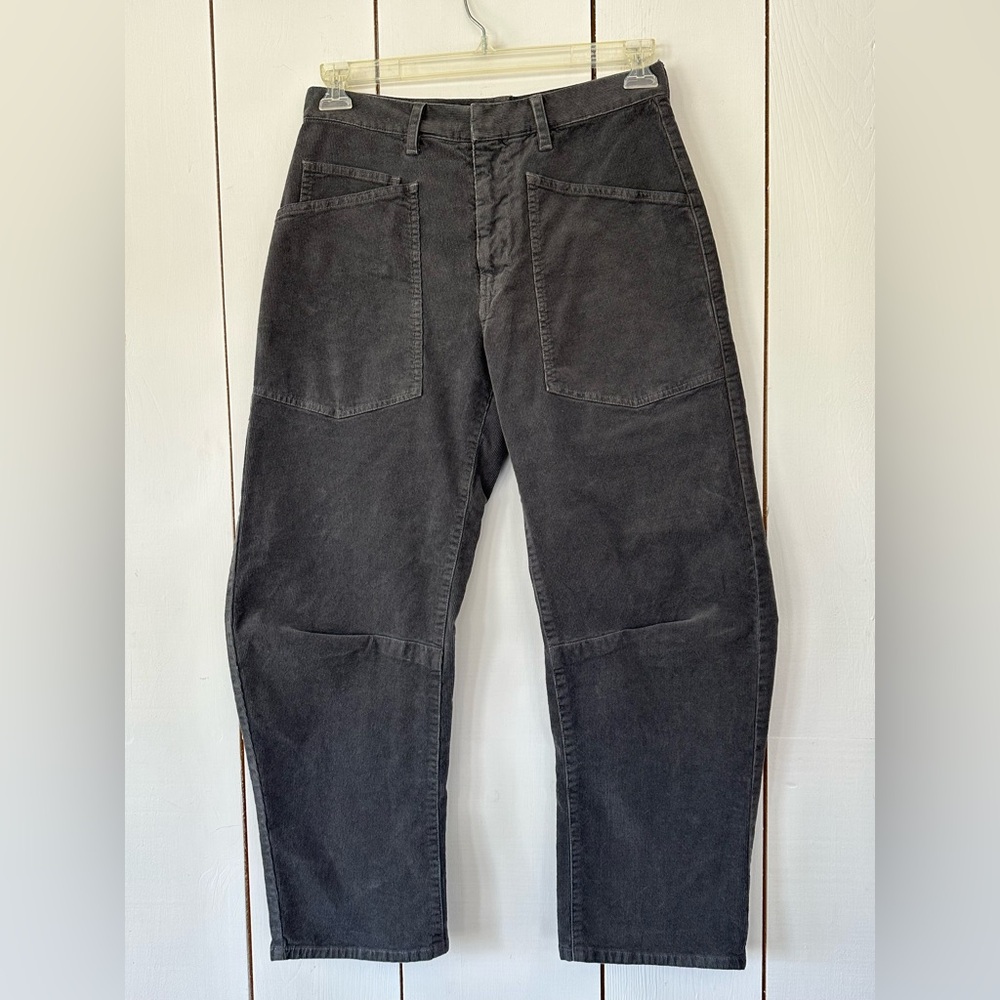 Nili Lotan Shon Corduroy Pant in Vintage Gray Size 2 Barrel NEW - Picture 5 of 11